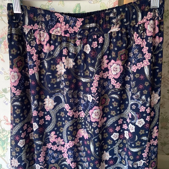 NWT Loft XS Floral Godet Maxi Skirt - Picture 6 of 8